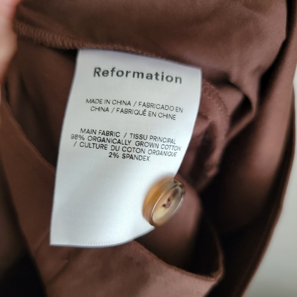 Reformation Roz Pant in Cafe size 0 NWT - Picture 6 of 10
